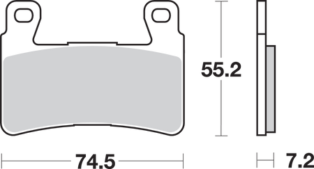 SBS Street Excel Sintered Brake Pads for Select 2006-2016 Hyosung Models