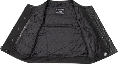 Thrashin Supply Co. Encinal Leather Shorty Riding Vest - Black