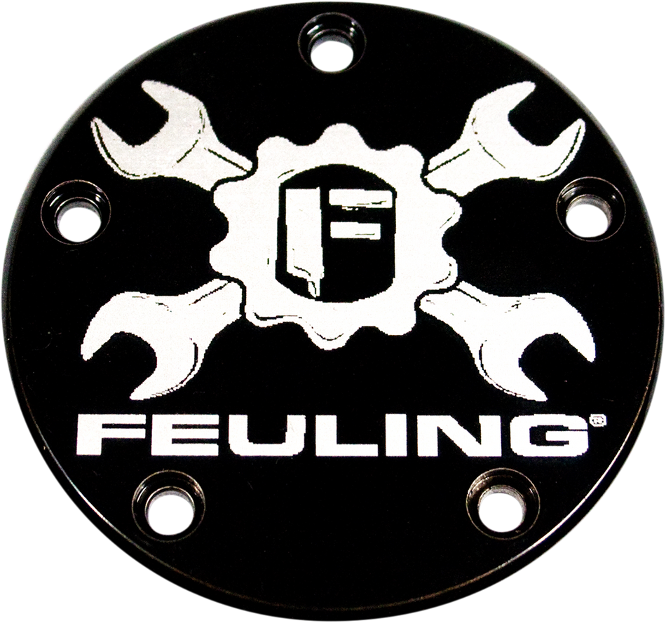Feuling Gear Cross Logo Points Cover for 1999-2024 Harley-Davidson Touring / Softail / Dyna - Black