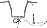 FBI Fat Baggers Wired 1-1/4" Pointed Top Handlebar Kits for 21-23 FLTRXS/ST - Chrome / 14"