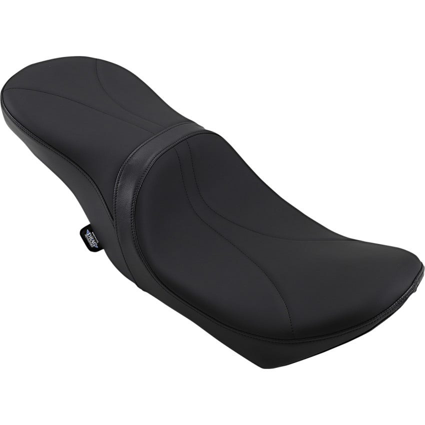 Drag Mild Stitch Low Profile Touring Seat for Yaffe Tank Harley 08-23 Touring