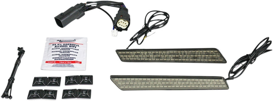 Custom Dynamics Smoke Lens LED Saddlebag Latch Lightz Harley FLTR/U 10-13
