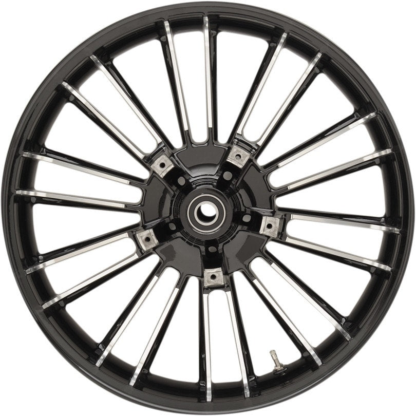 Coastal Moto Black Cut Atlantic 3D 21" Front Cast Wheel Only Harley 00-07 FLH