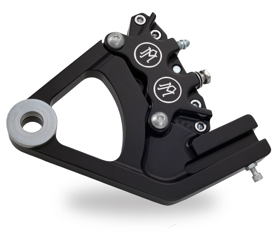 PM Black Contrast Cut Rear BrakeCaliper Bracket Harley Softail 87-99