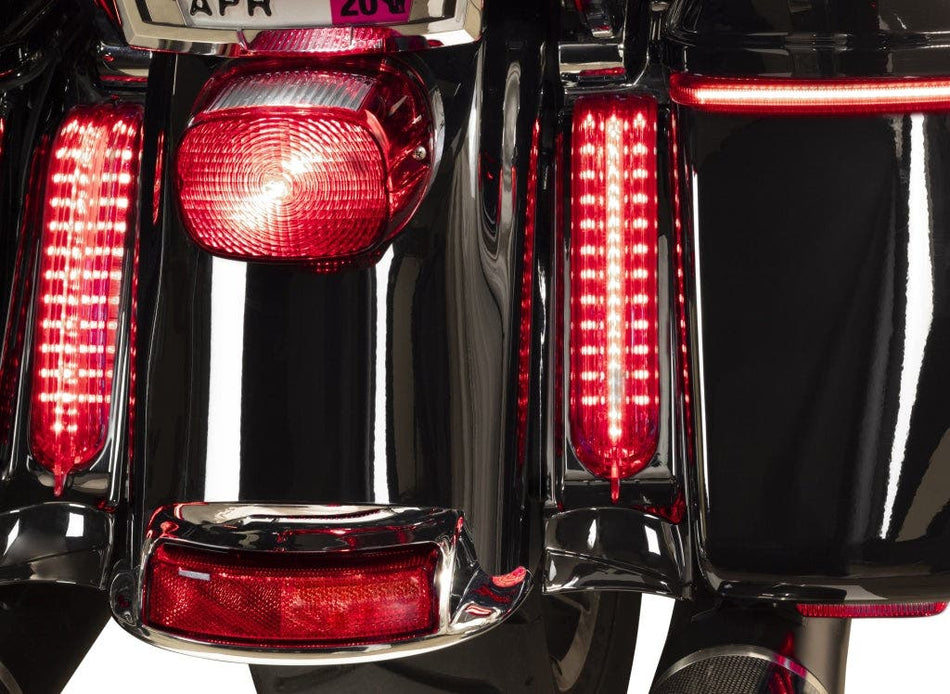 Ciro Lens Filler Panel Lights for Ultra & Road King with All Red LEDs