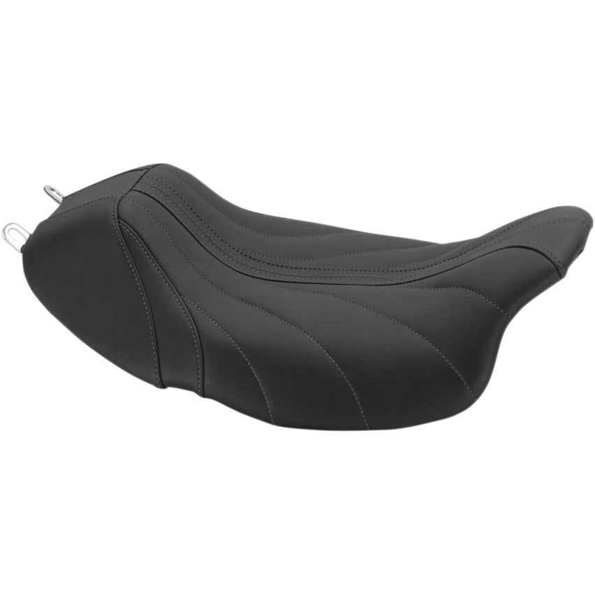 Mustang 75059GM Black/Grey Gravity Revere Journey Solo Seat Harley Touring 08-Up