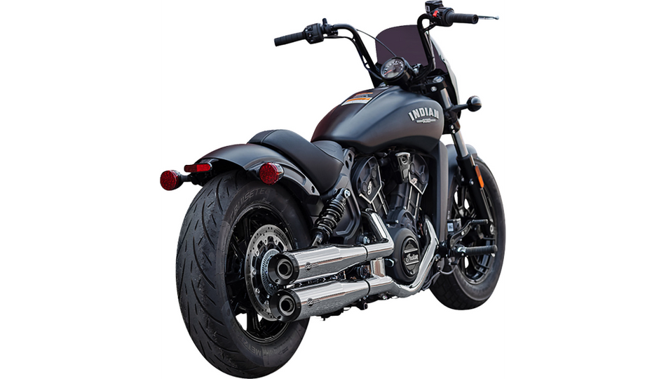 S&S Grand National Chrome Slip-On Mufflers Race Only 4 Harley 19-23 Scout Models