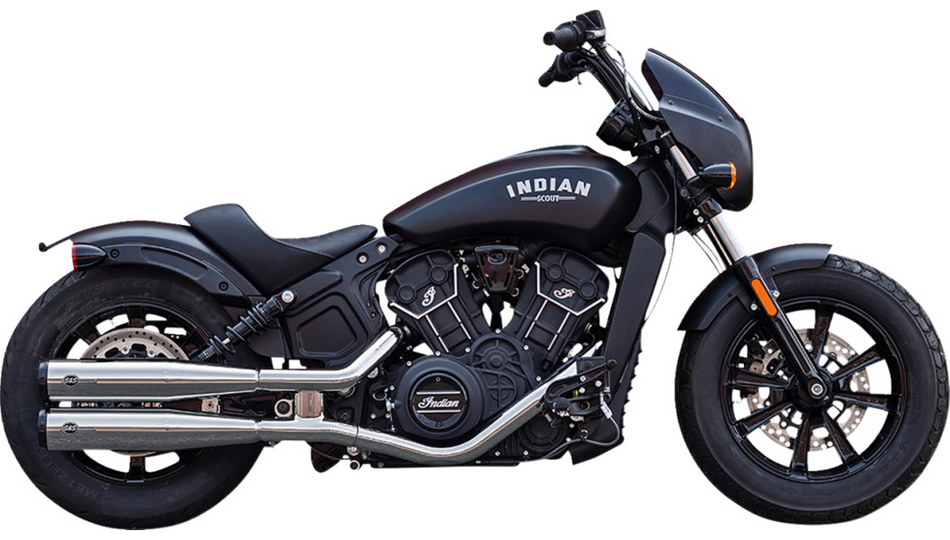 S&S Grand National Chrome Slip-On Mufflers Race Only 4 Harley 19-23 Scout Models