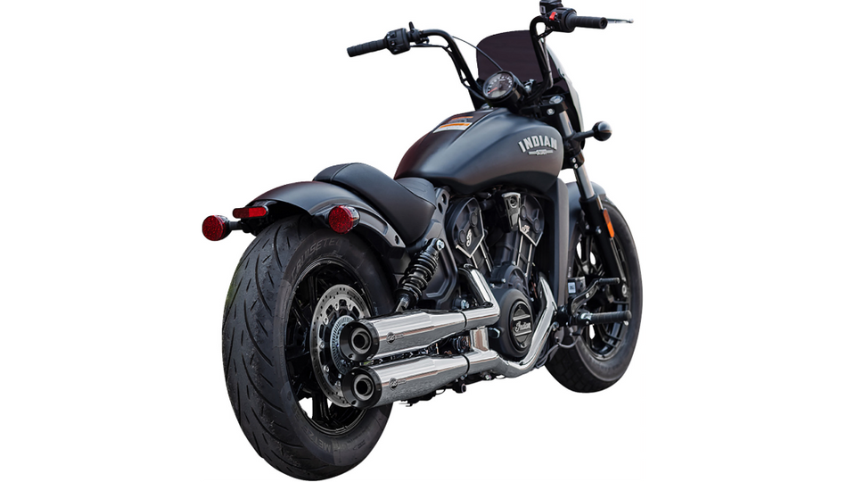 S&S Grand National Chrome Slip-On Mufflers 49 State 4 Harley 19-23 Scout Models