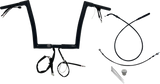 FBI 1-1/4" EZ Flat Top Pre-Wired Handlebars for 24-25 FLTRX, 23-25 FLTRXSE - Black / 12"