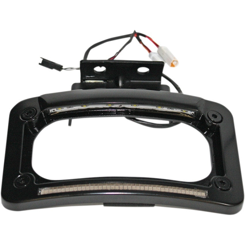 Custom Dynamics CD-LP-IND-B Black Dual-LED License Place Frame 14-Up Indian
