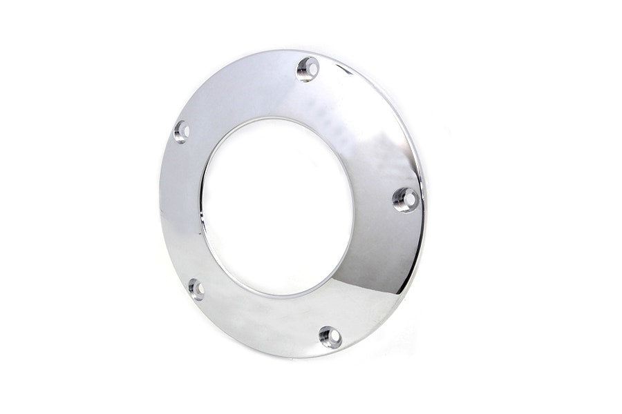 V-Twin 42-0240 Chrome 5-Hole C-Thru Clear Derby Cover Harley Big Twin 99-19