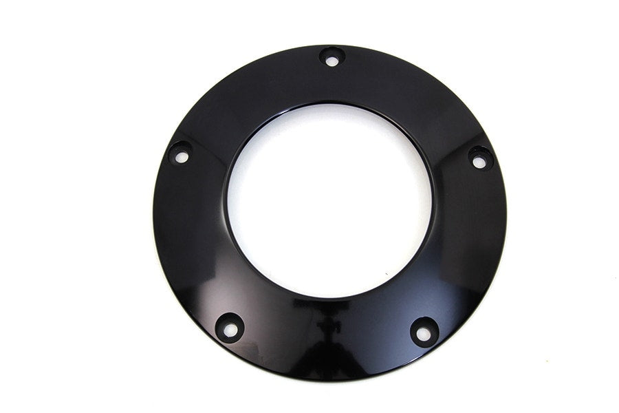 V-Twin 42-0241 Black 5-Hole C-Thru Clear Derby Cover Harley Big Twin 99-19