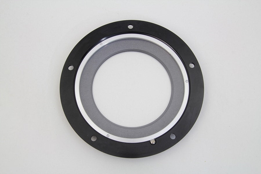 V-Twin 42-0241 Black 5-Hole C-Thru Clear Derby Cover Harley Big Twin 99-19
