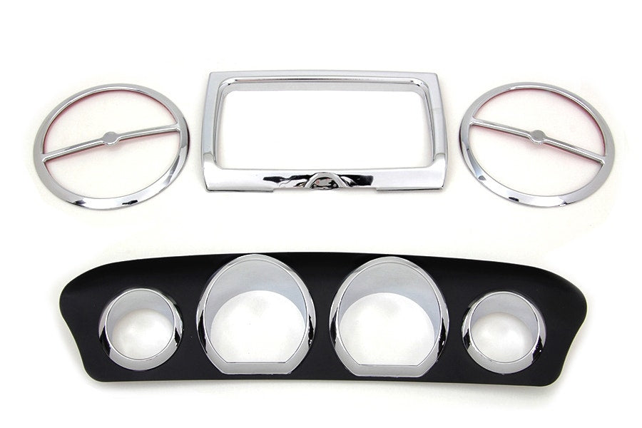 V-Twin 42-9997 Chrome Inner Fairing Trim Kit Harley Batwing FLH Touring 14-16