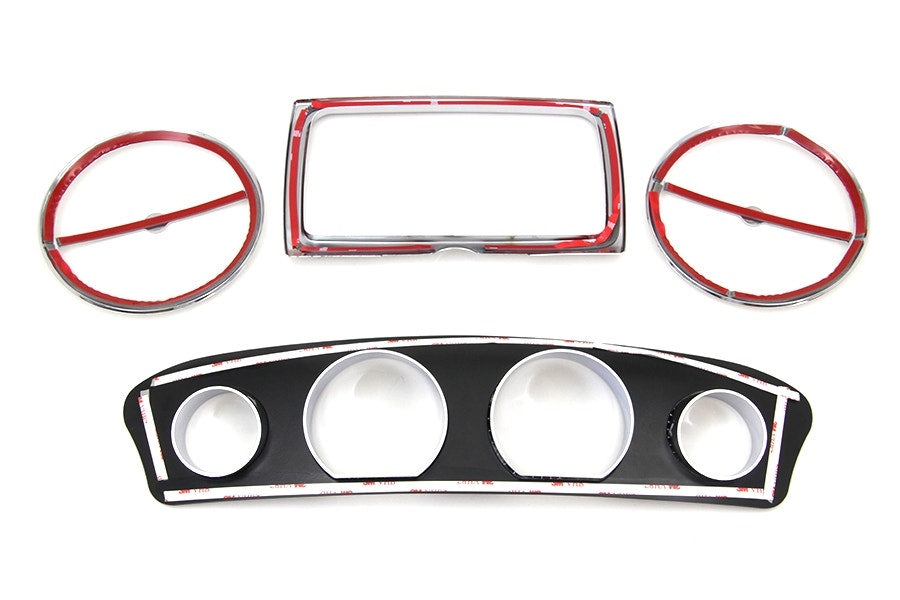 V-Twin 42-9997 Chrome Inner Fairing Trim Kit Harley Batwing FLH Touring 14-16