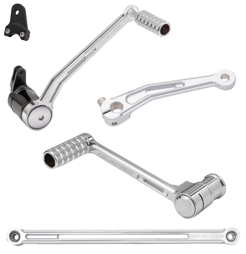 Arlen Ness Chrome SpeedLiner Toe Brake Shift Foot Controls Harley Baggers 00-07