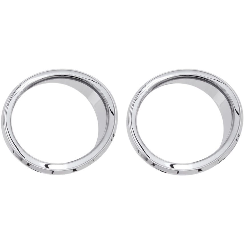 Ciro Chrome Non LED Front Speaker Bezels Accents for Harley Batwing FLH/T 14-16