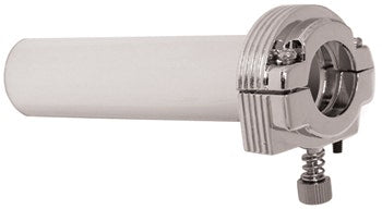 V-Factor Chrome Throttle Grip Assembly Clamp w/ External Dual Cable For Harley 1"