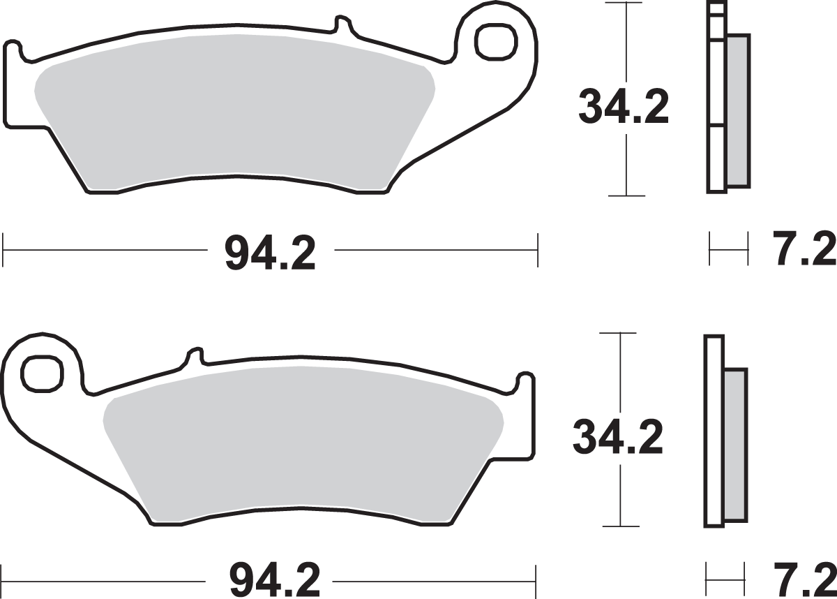 SBS Street Ceramic Organic Brake Pads for Select 1998-2024 Aprilia Models