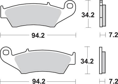 SBS Street Ceramic Organic Brake Pads for Select 2013-2019 Beta Models