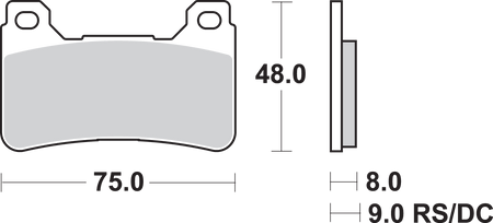 SBS DC Racing Dual Carbon Brake Pads for Select 1980-2025 Models