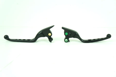 Mid USA Black 4-Hole Levers 15-17 Harley Softail w/ Cable Clutch Repl. 36700104