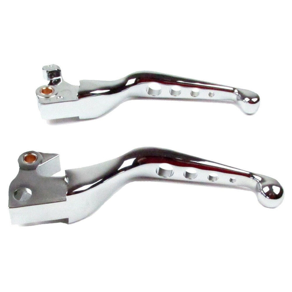 V-Factor 43083 Chrome 4 Hole Clutch & Brake Lever Set 2014-Up Harley Sportster