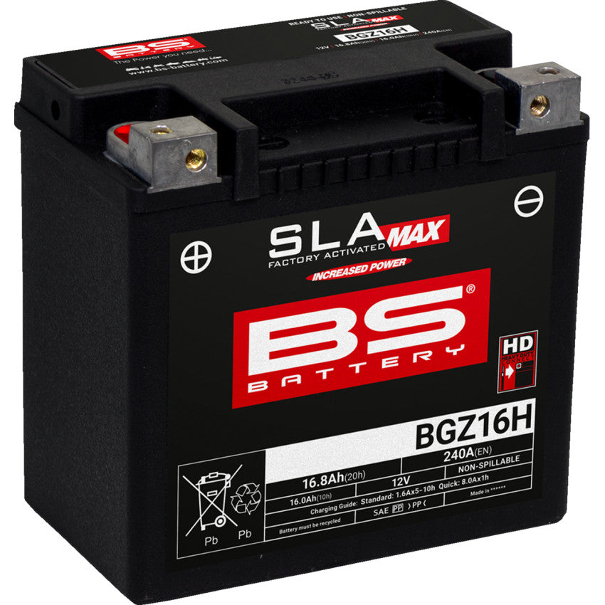 SLA MAX BGZ Factory Activated AGM Maintainence Free Battery for Harley Models