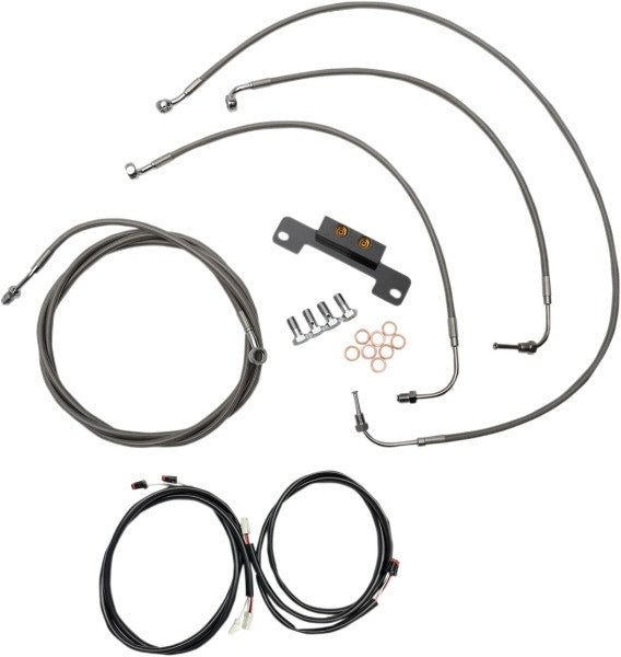 LA Choppers Plug Play Cable Wire Kit 12-14 Ape Hanger No ABS Harley Touring 17-Up