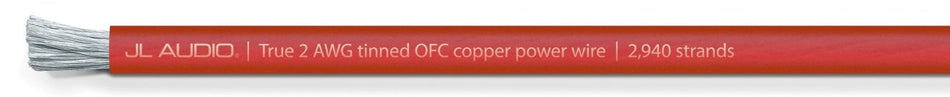 JL Audio 50ft Spool of Translucent Red Power Wire, 2 AWG