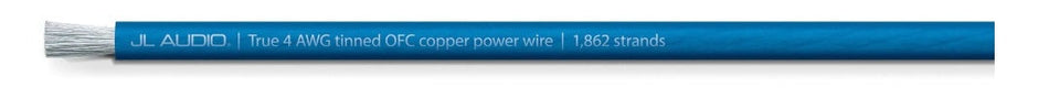 JL Audio 100ft Spool of Translucent Blue Power Wire, 4 AWG