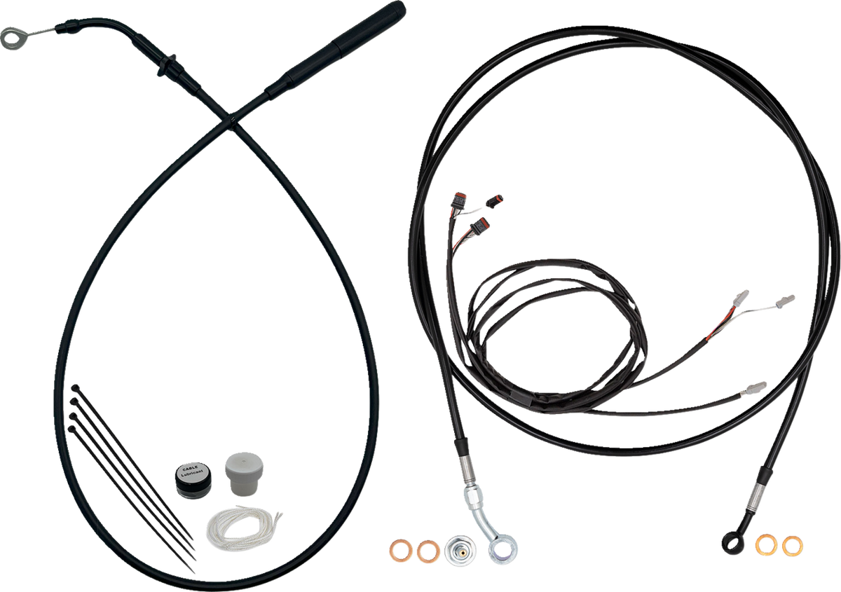 FBI EZ Install Upper Clutch Kit - Full Length for 2015-2026 H-D Touring - FLTR '21-'25 / Black / 16"