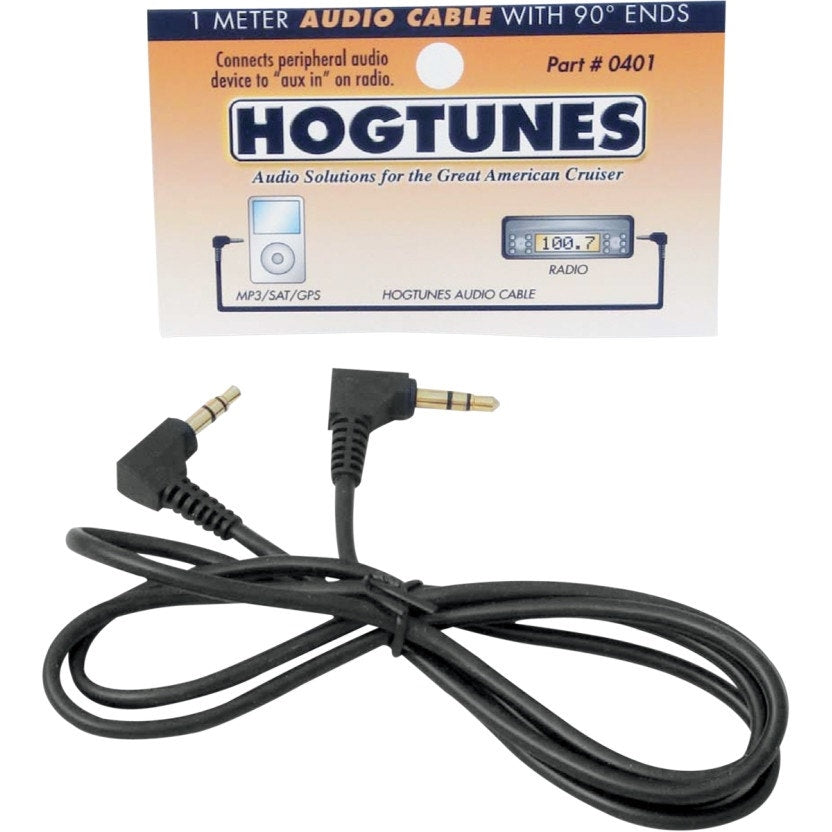 Hogtunes 3.3' "Aux In" Audio Cable Harley FLH MP3 SAT GPS to Radio Cable