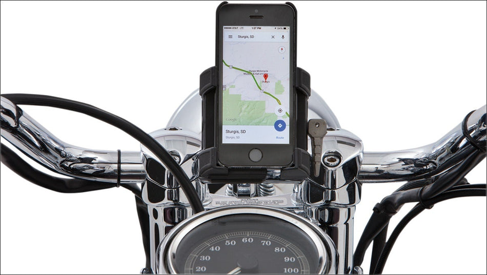Ciro Black 7/8" and 1" Bar Mount Premium Smartphone/GPS Holder w/o Charger