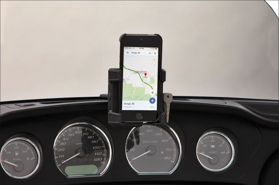 Ciro Fairing Mount Premium Smartphone GPS Holder w/o Charger Harley 14-16 FLH/T