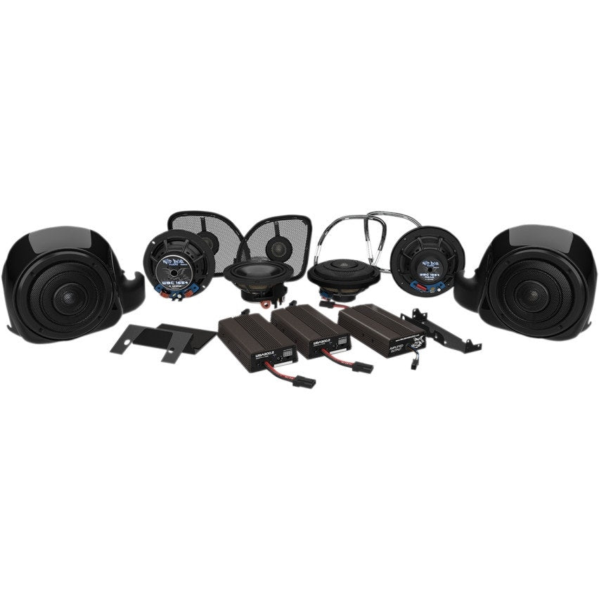 Hogtunes Wild Boar Whole Hog RG 900 Watt Amp & 6 Speaker Kit Harley Ultra 16-19