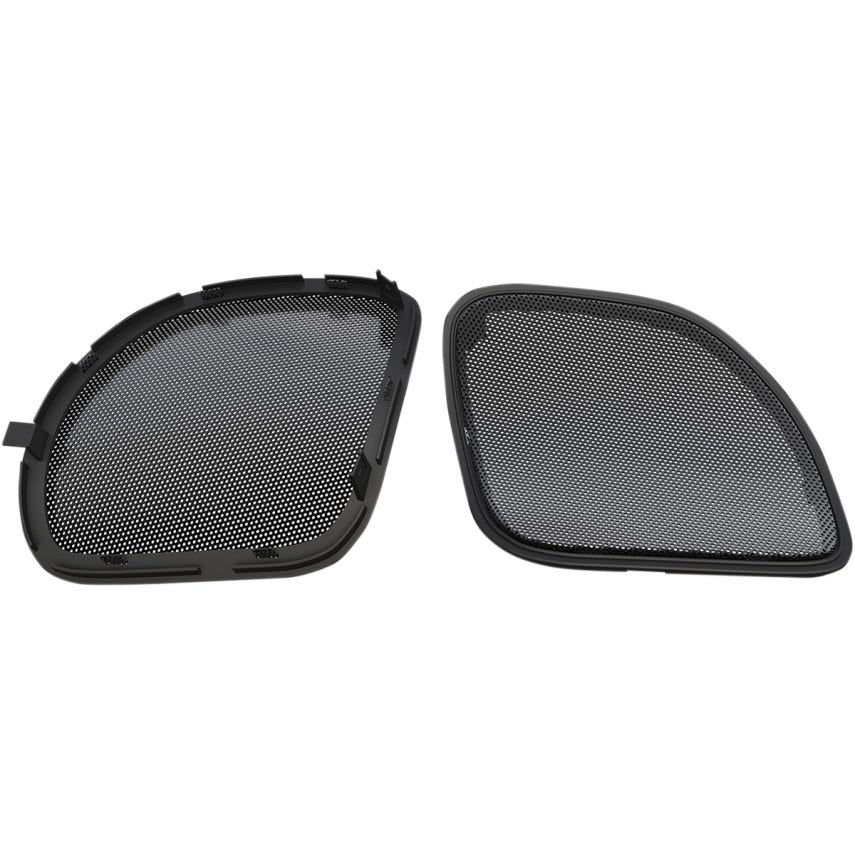 Hogtunes Black Metal Mesh Replacement Speaker Grilles for Harley Road Glide 2015 | RG RM GRILL
