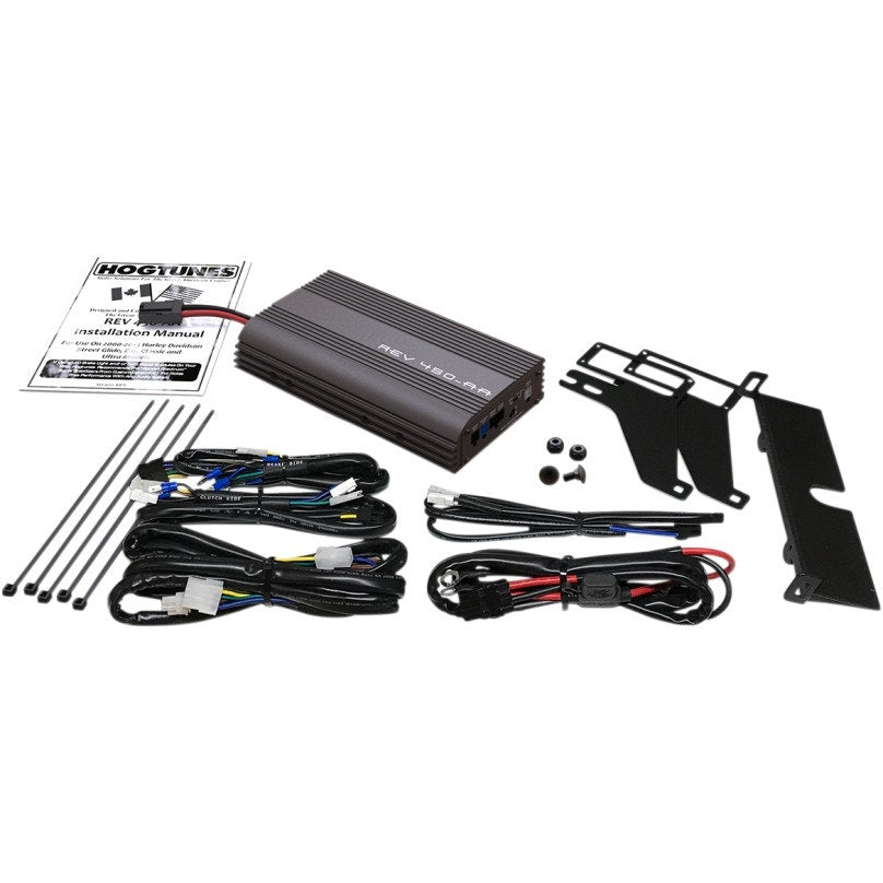 Hogtunes Rev Series 200 Watt 4 Channel Amplifier Upgrade Kit 99-13 Road Glide