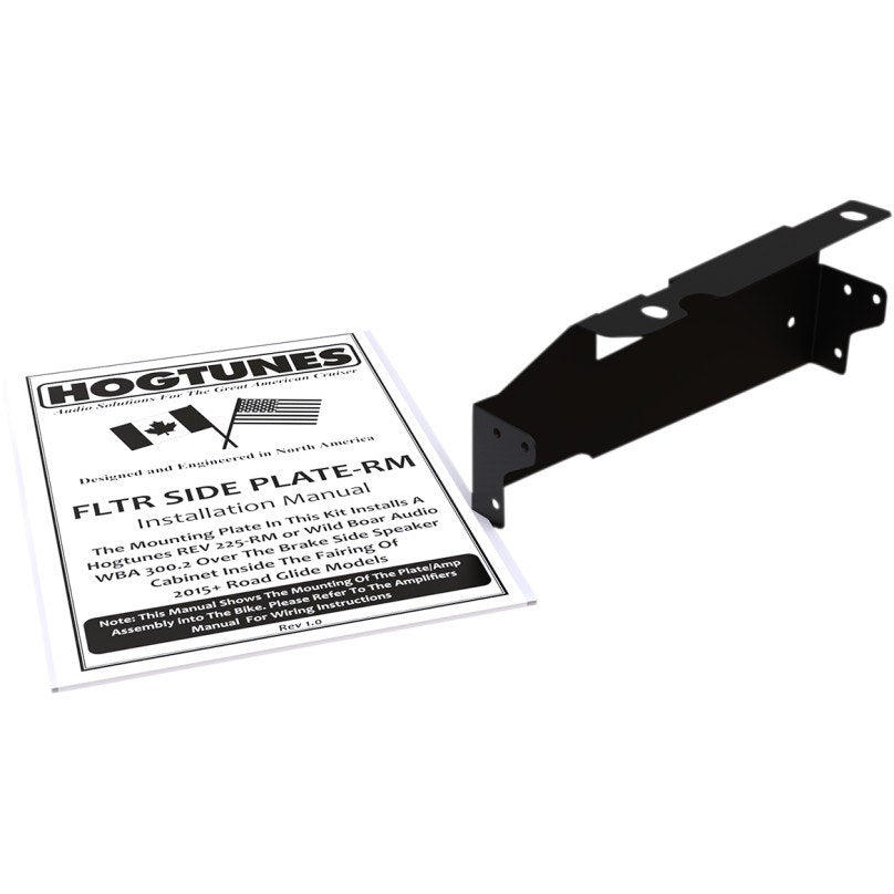 Hogtunes Side Fairing Amp Mounting Plate 15-Up Harley Road Glide FLTR