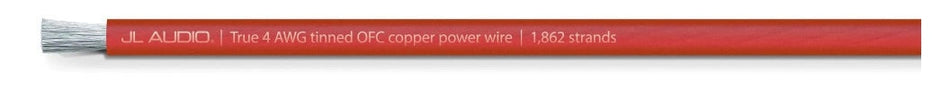 JL Audio 100ft Spool of Translucent Red Power Wire, 4 AWG