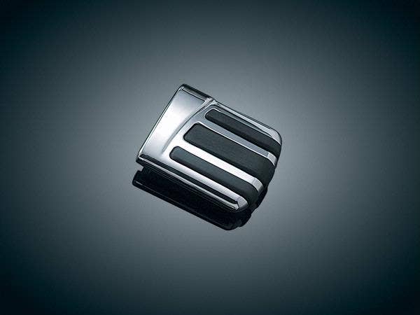 Kuryakyn 4429 Chrome Pilot Brake Pedal Pad for Harley Softail & Dyna
