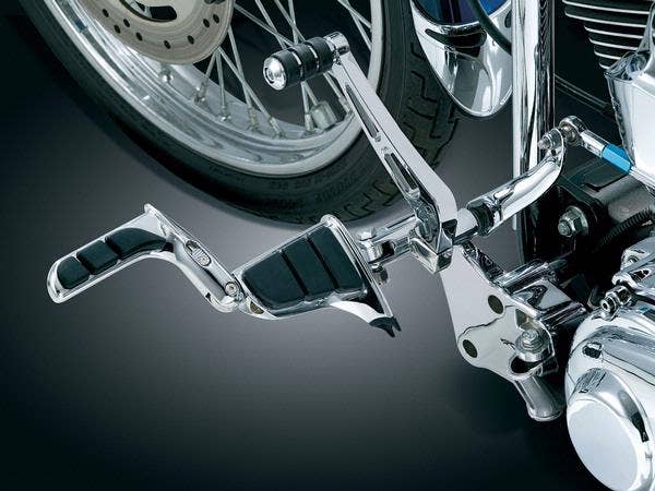 Kuryakyn 4466 Chrome SwingWing Pegs w/ Male Mount Adapters for Harley