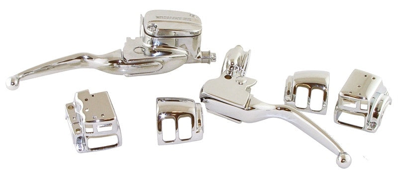 Mid USA 44746 Chrome Handlebar Controls & Switch Housings 96-06 Harley Touring