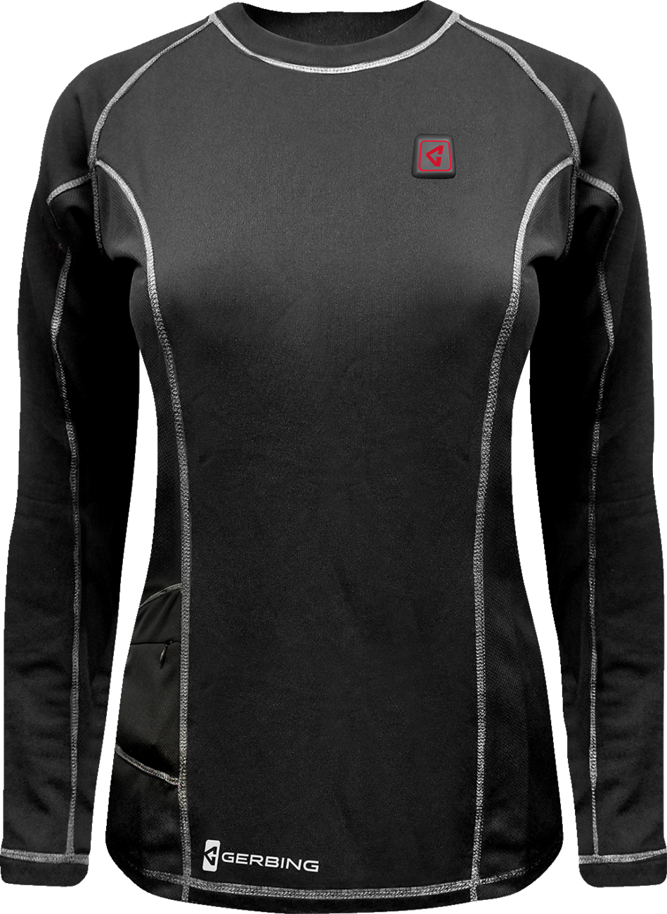 Gerbing Heated Clothing Womens 7V Battery Powered Heated Base Layer Shirt - Black