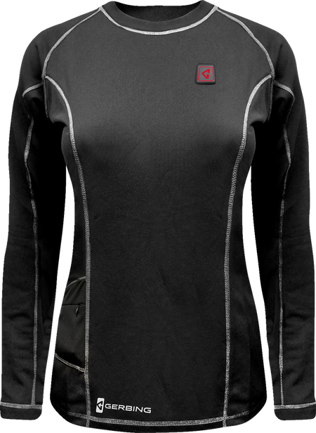 Gerbing Heated Clothing Womens 7V Battery Powered Heated Base Layer Shirt - Black