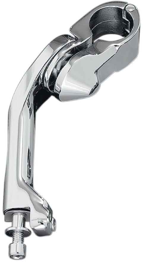 Kuryakyn Chrome Avg Rider Tour Tech Cruise Peg Mounts (Long) 6" For 1-1/4" Bar