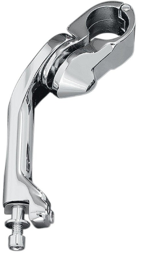 Kuryakyn Chrome Avg Rider Tour Tech Cruise Peg Mounts (Long) 6" For 1-1/4" Bar