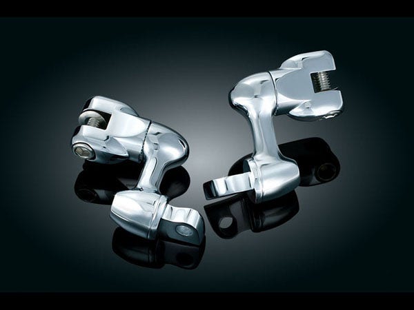 Kuryakyn Chrome 2" Adjustable Lockable Offsets with Male Mount Adapters