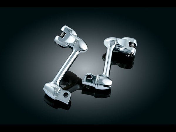 Kurykayn Chrome 4" Adjustable Lockable Offsets with Male Mount Adapters